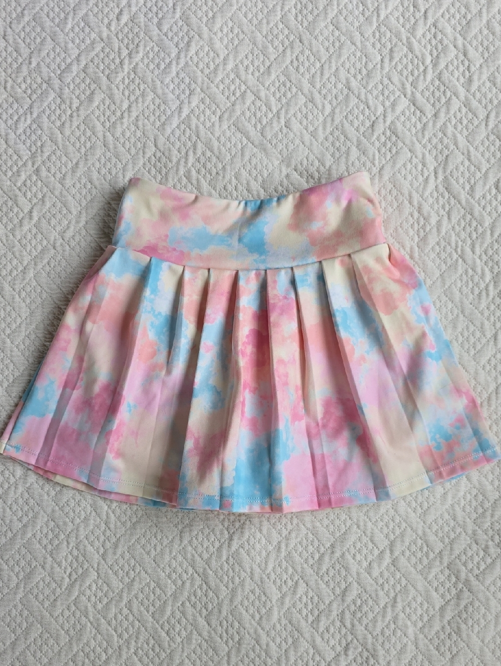 Caden Lane Pastel Kids CloudActive™ Athletic Pleated Skirt Candy Clouds 7/8